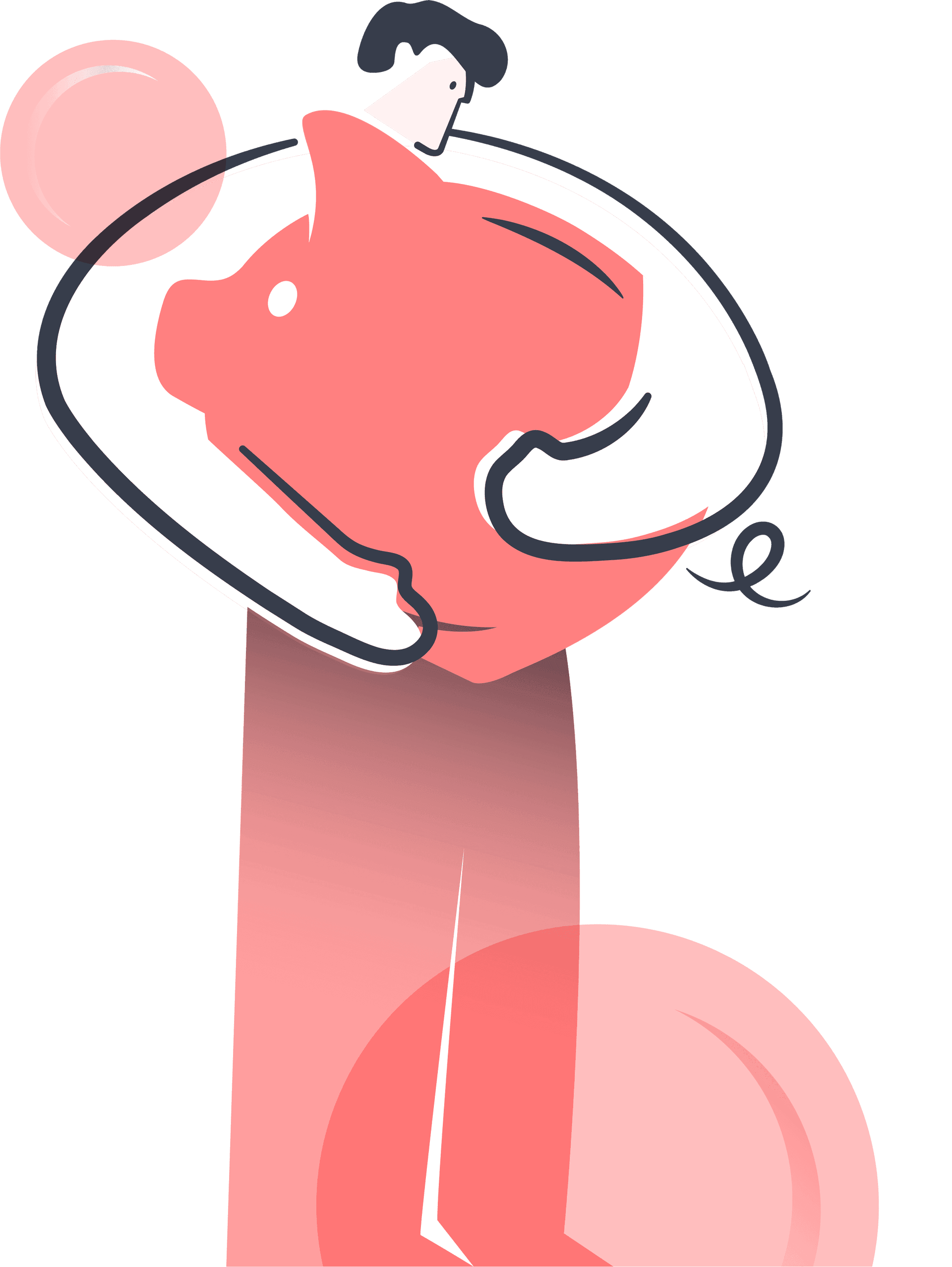 B2 C piggy bank hug